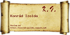Konrád Izolda névjegykártya